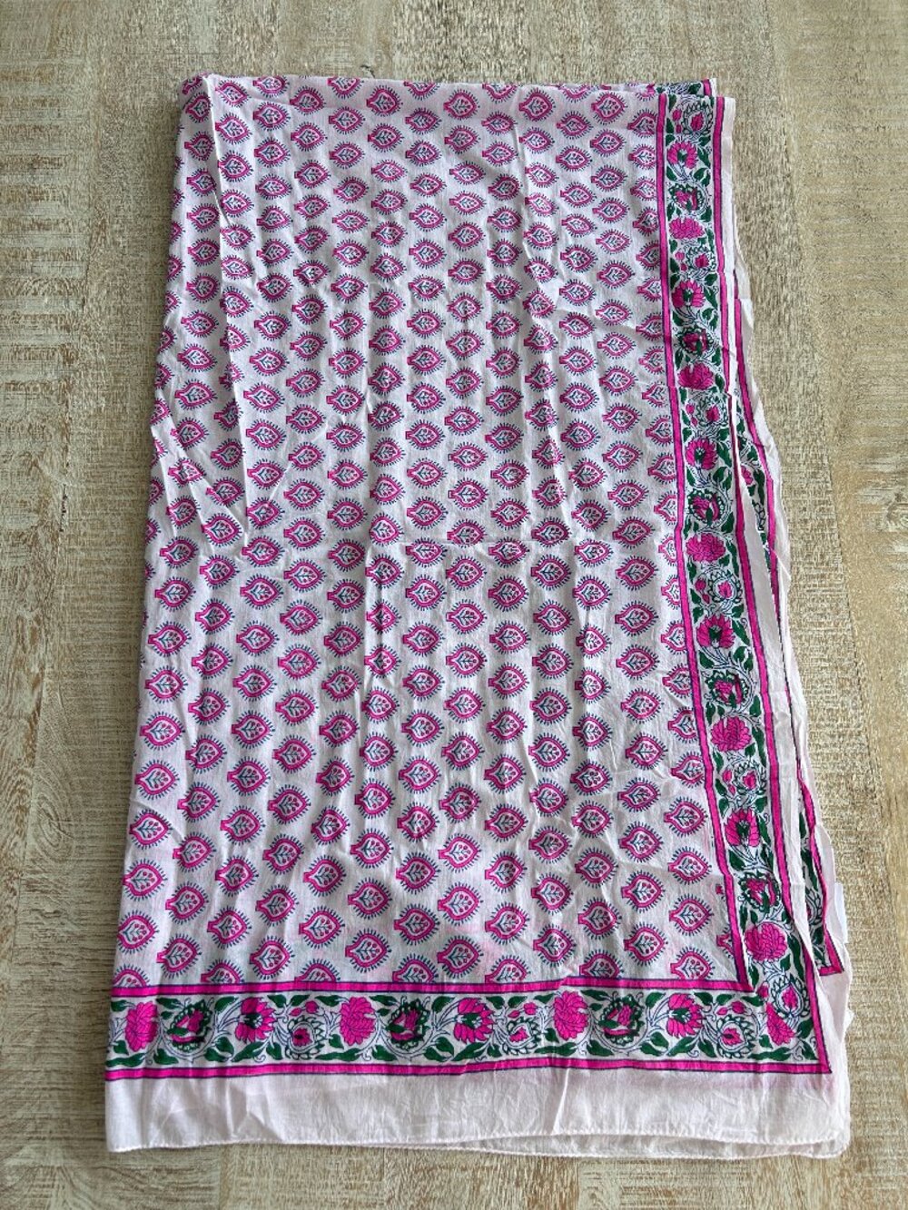 J Crew SZ Blockprints, Sarong Skirt/Dress Beach Cover-up Pink/Green/Blue Cotton